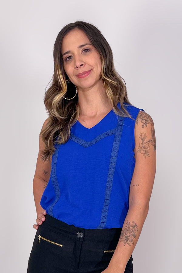 Blusa cuello en V