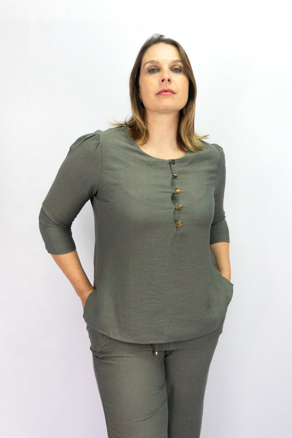 Blusa escote redondo
