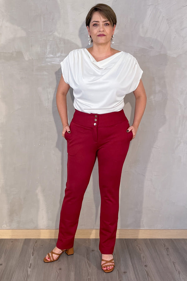 Pantalón con pretina ancha