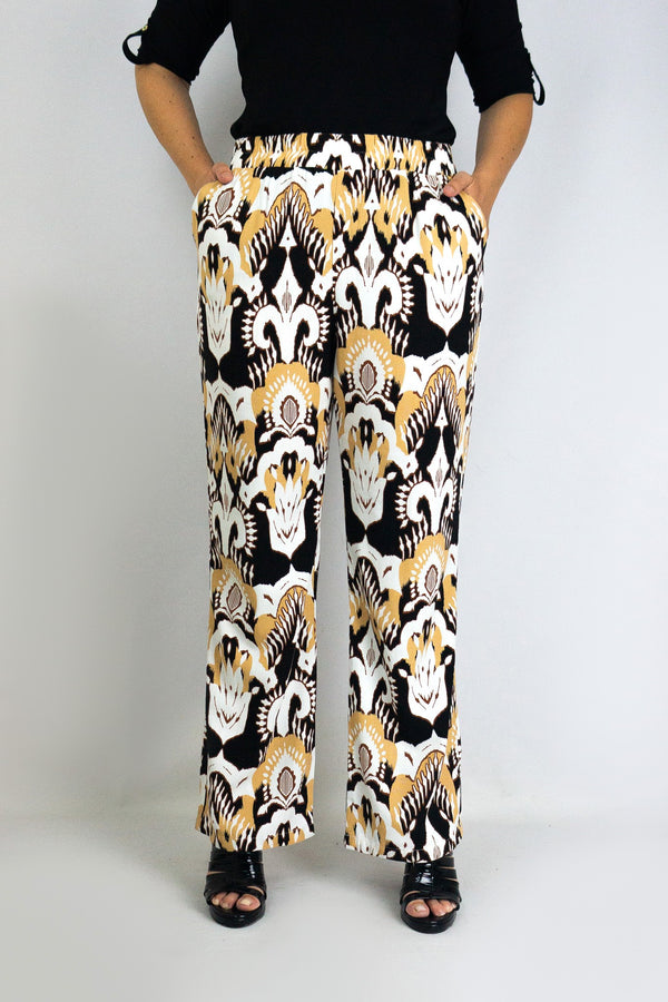 Pantalón estampado resortado