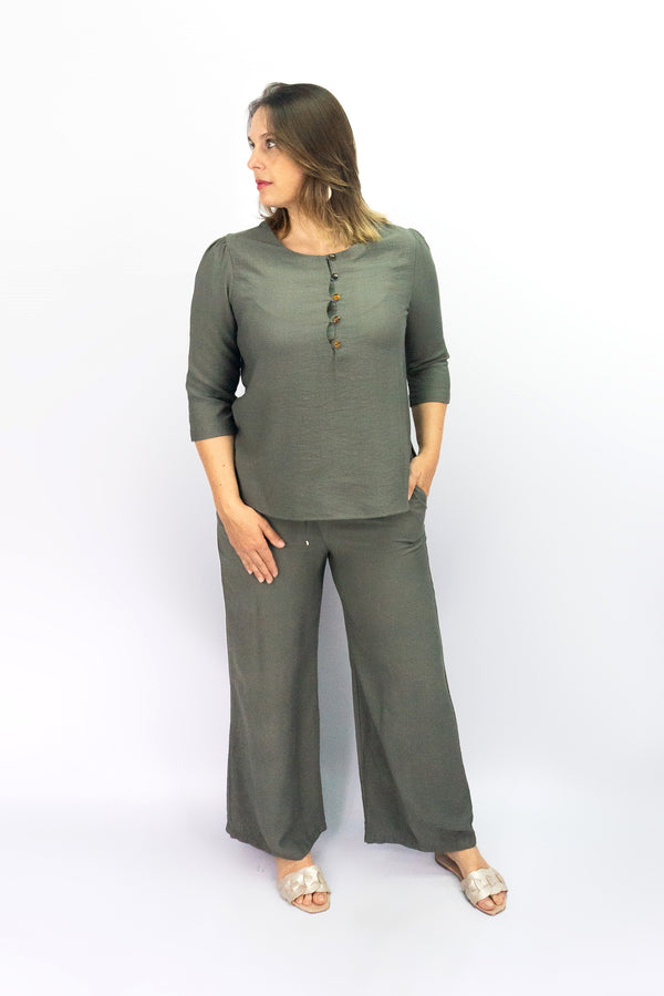 Pantalón con pretina resortada