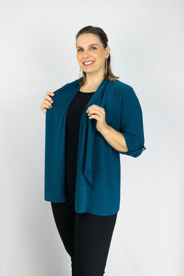 Cardigan manga larga