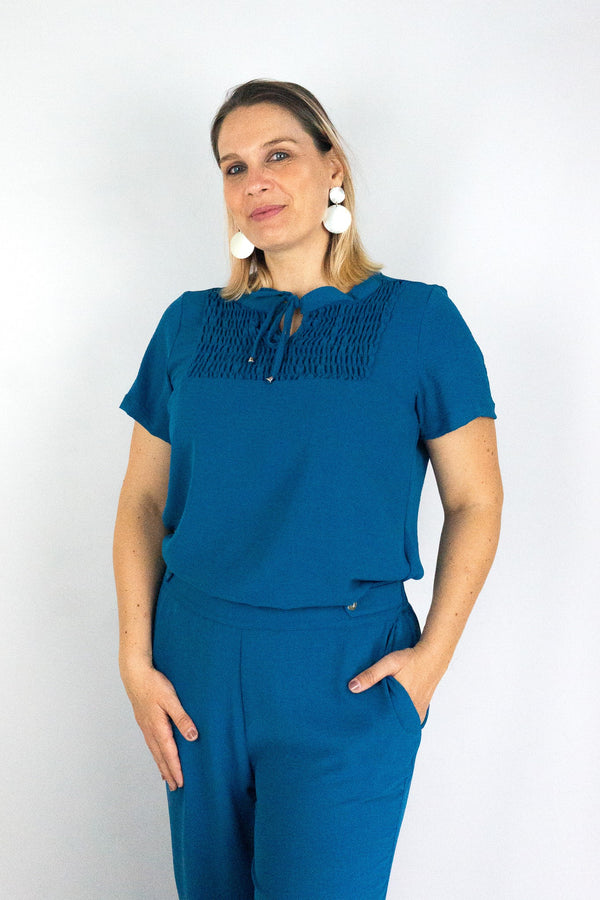 Blusa cuello redondo