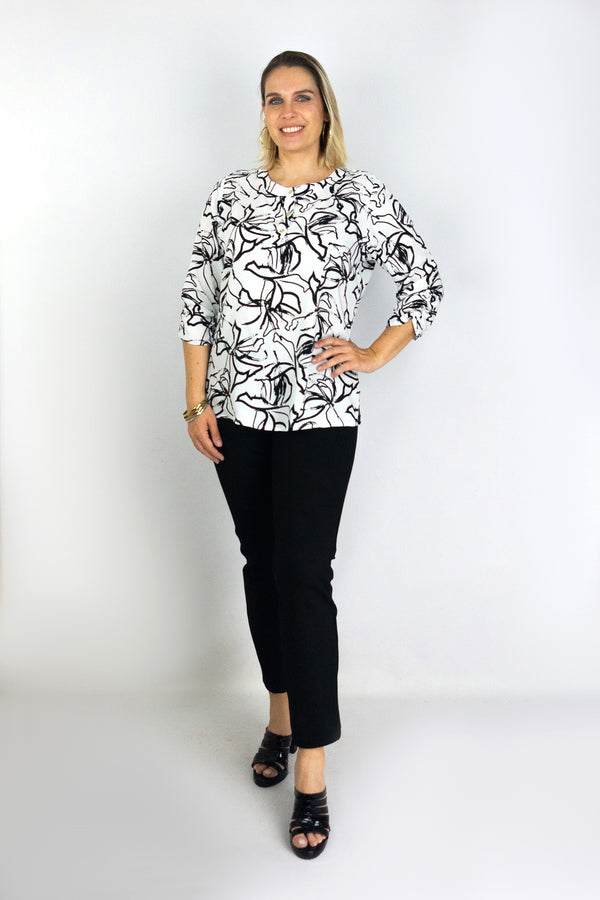 Blusa cuello redondo