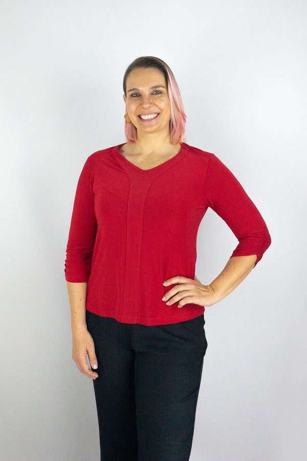 Blusa escote en V