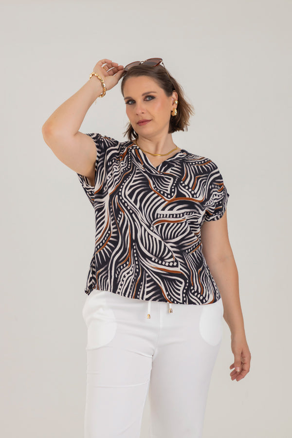 Blusa manga incorporada