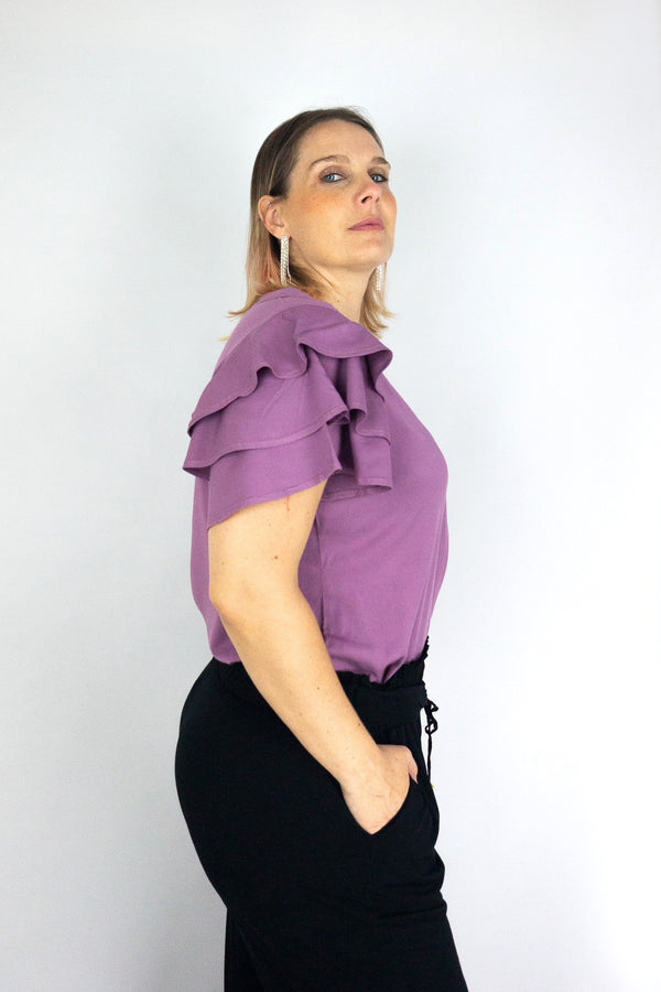 Blusa cuello redondo