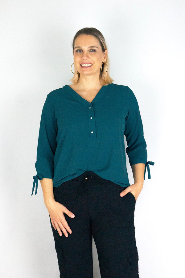 Blusa cuello en V