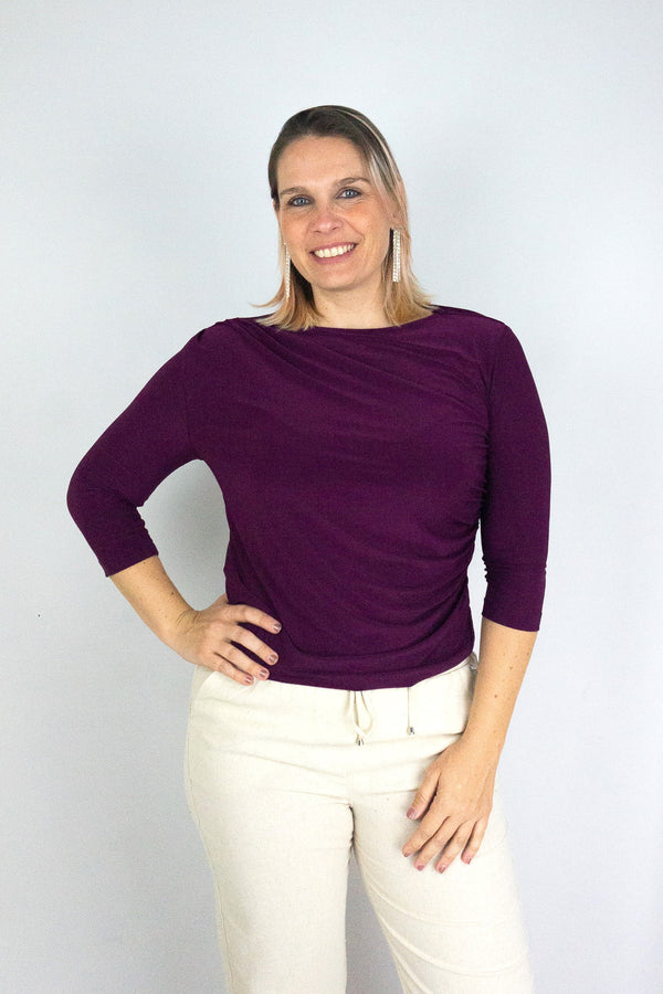 Blusa recogido en hombros