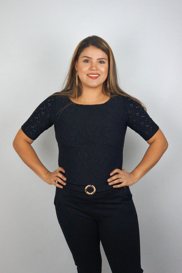 Blusa cuello redondo