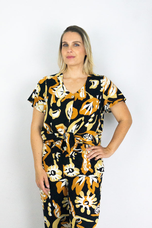 Blusa cuello en V