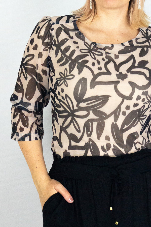 Blusa manga 3/4 con bolero