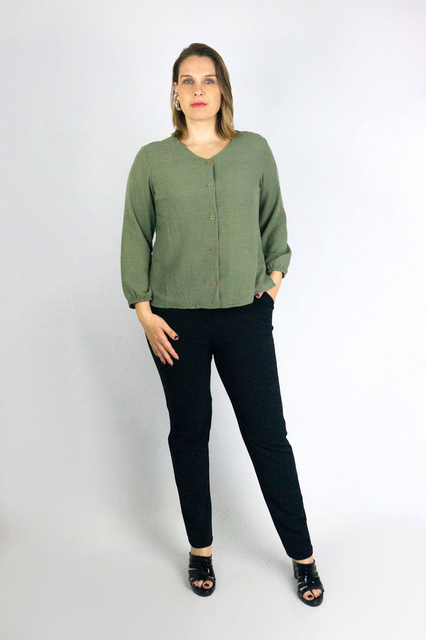 Blusa con perilla 3/4