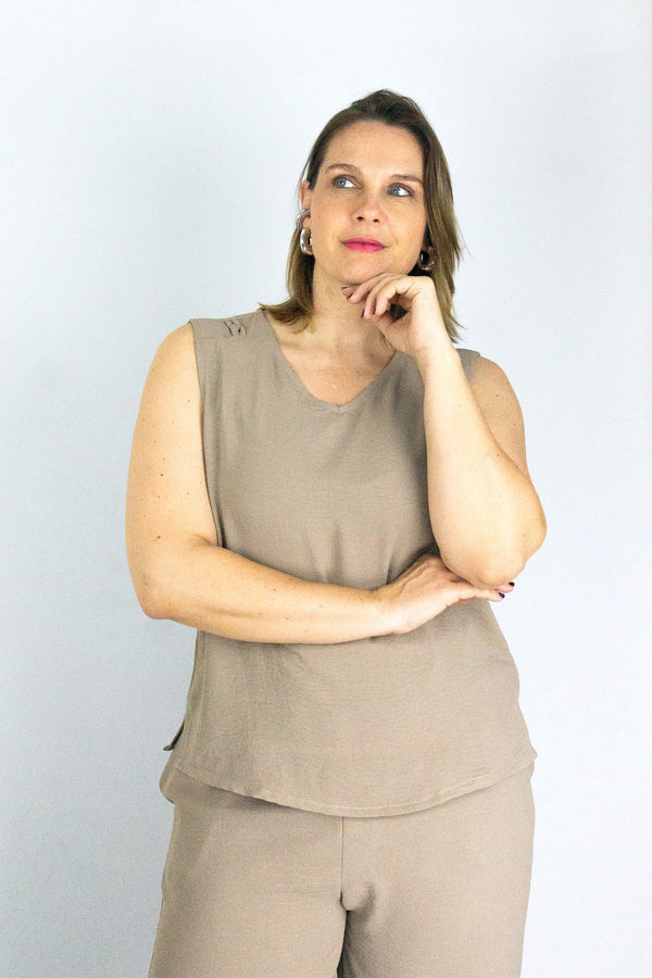 Blusa escote en V