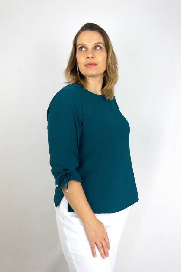 Blusa cuello redondo