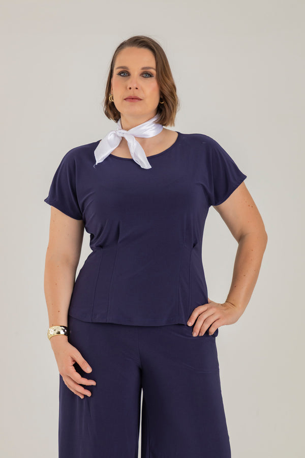 Blusa cuello redondo