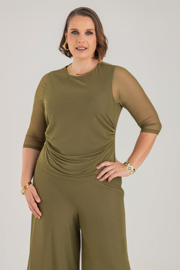 Blusa escote redondo