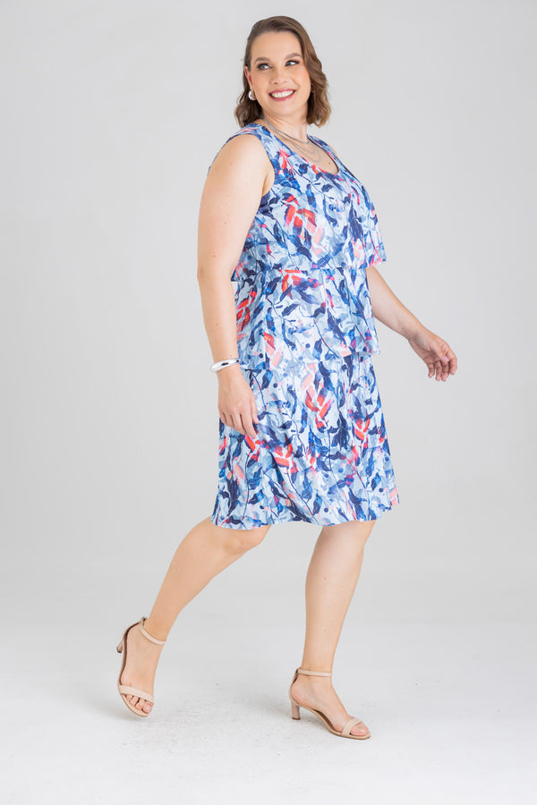 Vestido corto en capas