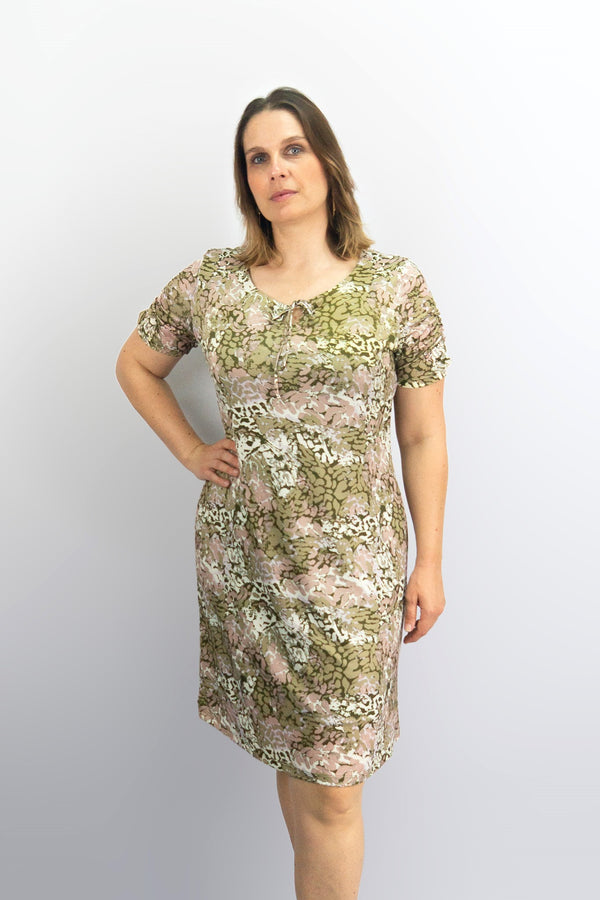 Vestido cuello redondo