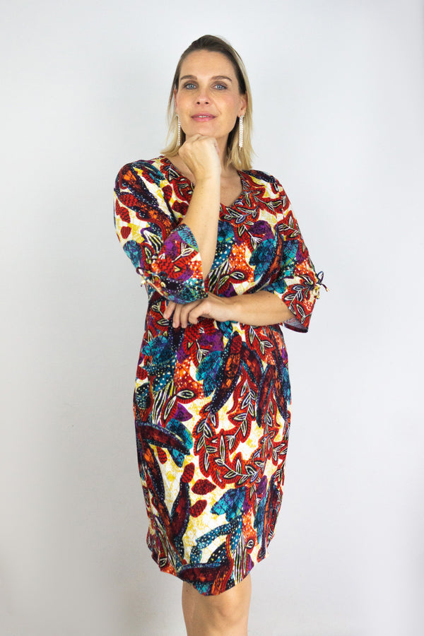 Vestido corto cuello en V