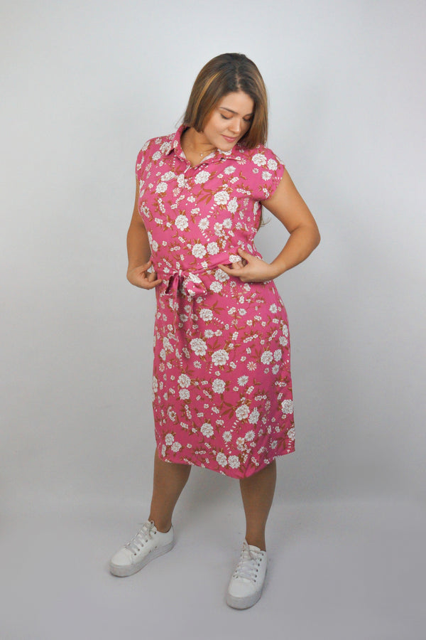 Vestido corto manga incorporada