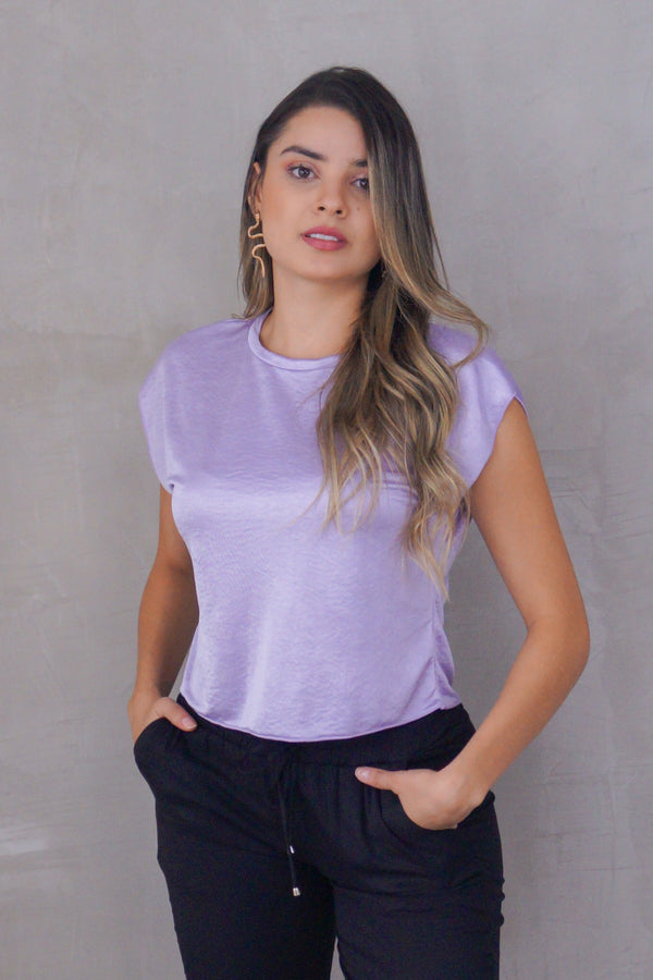 Blusa satinada