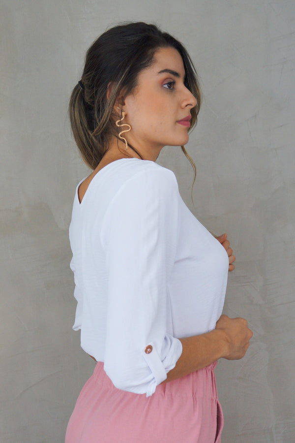 Blusa escote en V