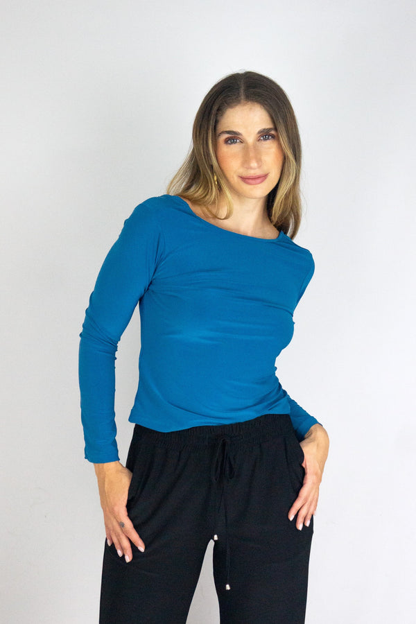 Blusa cuello redondo