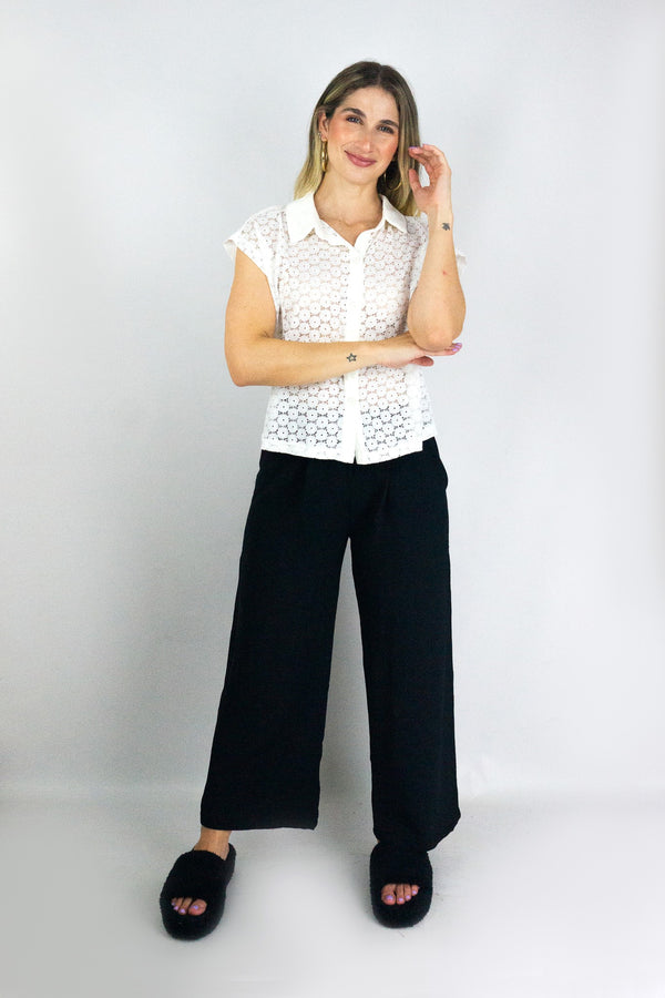Blusa camisera con manga incorporada