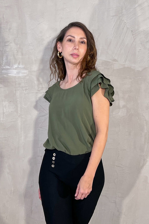 Blusa cuello redondo