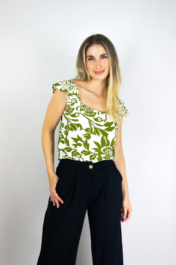 Blusa con cargaderas en bolero