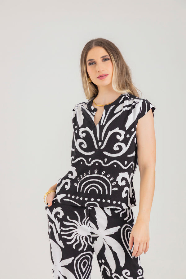 Blusa escote redondo