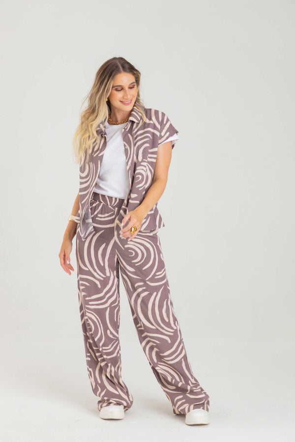 Pantalón fluido con elástico