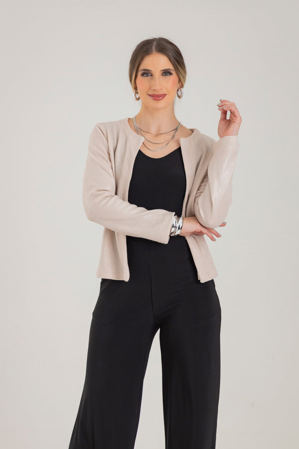 Chaqueta escote redondo