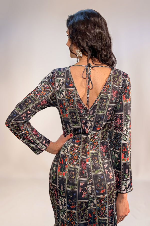 Vestido largo estampado