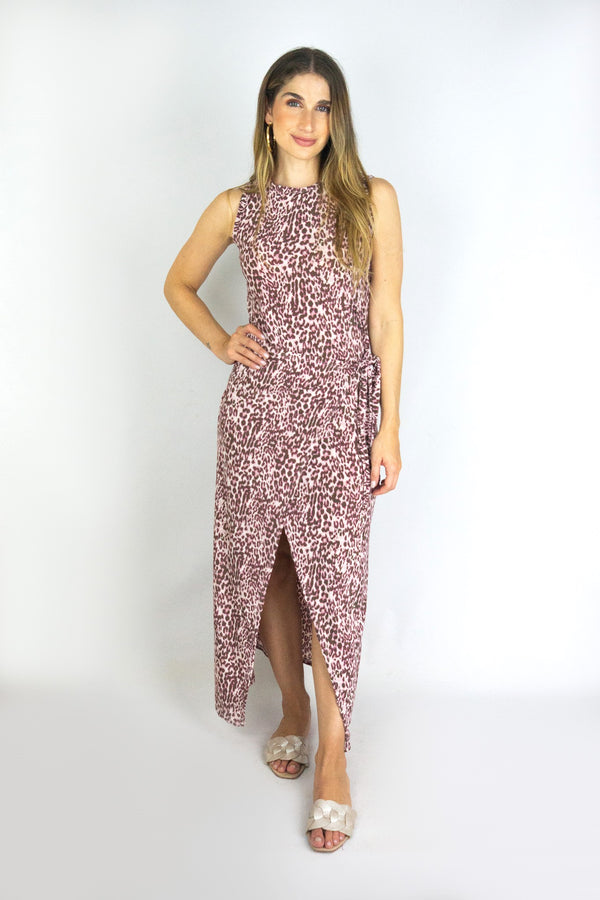 Vestido largo con cruce