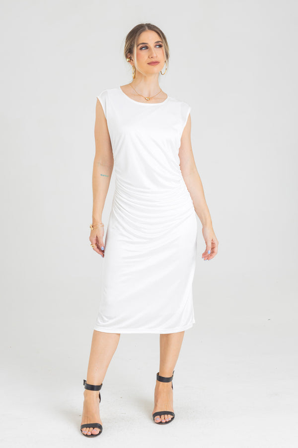 Vestido corto con recogido