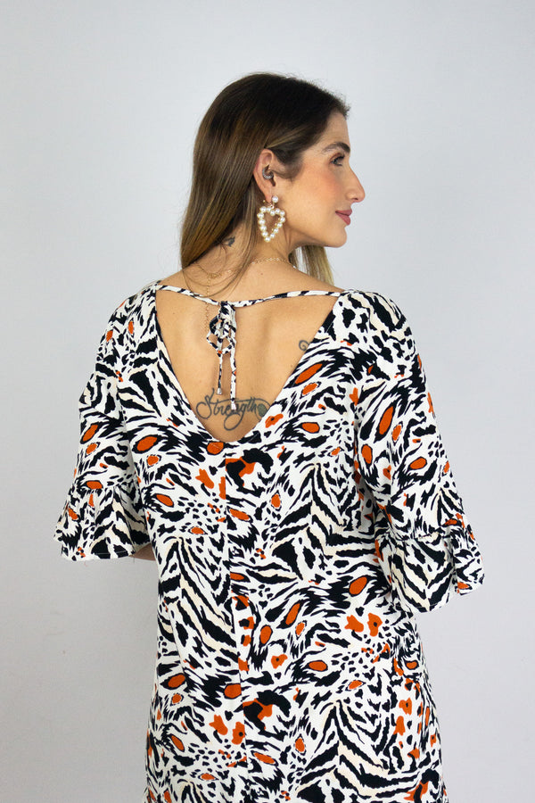 Vestido corto con boleros