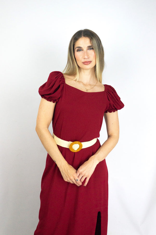 Vestido largo con abertura