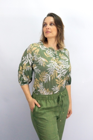 Blusa cuello redondo