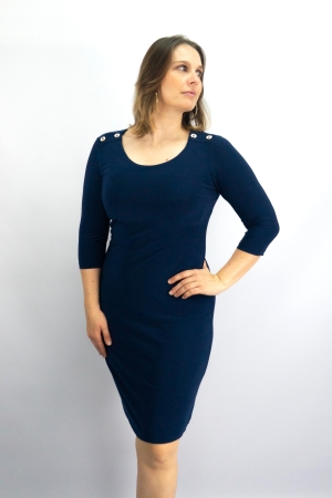 Vestido cuello redondo