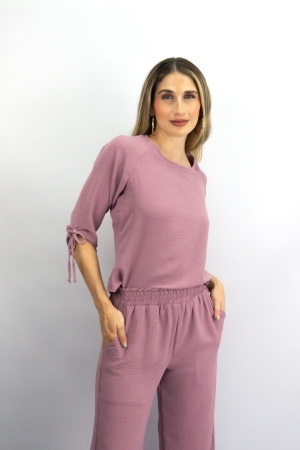 Blusa cuello redondo