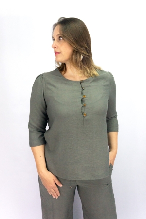 Blusa escote redondo