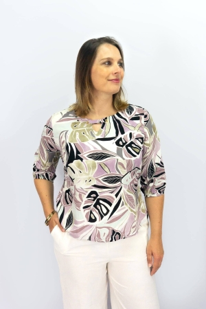 Blusa cuello redondo