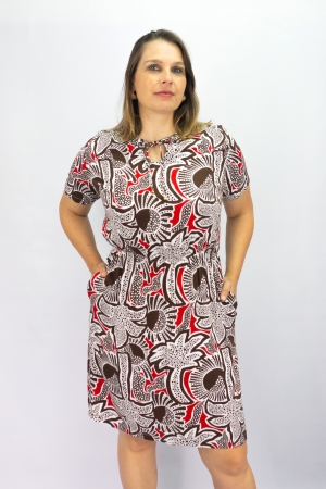 Vestido cuello redondo